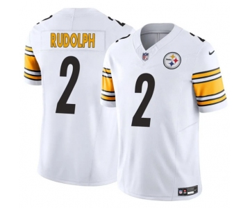 Men's Pittsburgh Steelers #2 Mason Rudolph White 2025 F.U.S.E. Vapor Untouchable Limited Football Stitched Jersey