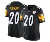 Men's Pittsburgh Steelers #20 Kaleb Johnson Black 2025 Draft F.U.S.E. Vapor Limited Football Stitched Jersey