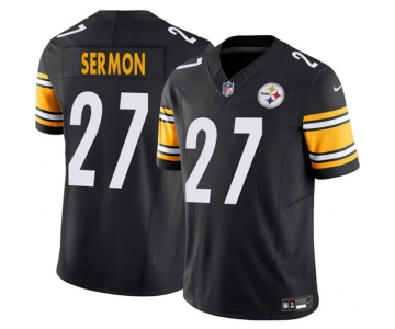 Men's Pittsburgh Steelers #27 Trey Sermon Black 2025 F.U.S.E. Vapor Untouchable Limited Football Stitched Jersey