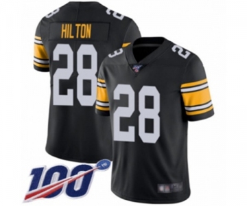 Men's Pittsburgh Steelers #28 Mike Hilton Black Alternate Vapor Untouchable Limited Player 100th Season Football Jersey