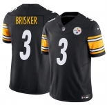Men's Pittsburgh Steelers #3 Jaquan Brisker Black 2025 F.U.S.E. Vapor Limited Stitched Football Jersey