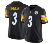 Men's Pittsburgh Steelers #3 Jaquan Brisker Black 2025 F.U.S.E. Vapor Limited Stitched Football Jersey