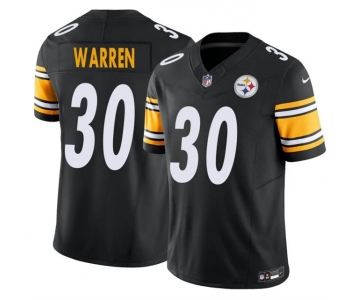 Men's Pittsburgh Steelers #30 Jaylen Warren Black 2025 F.U.S.E. Vapor Untouchable Limited Stitched Jersey