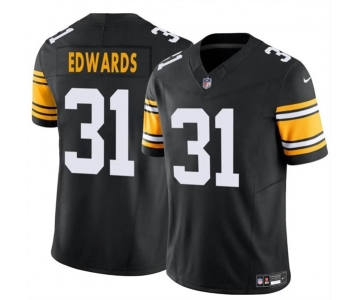 Men's Pittsburgh Steelers #31 Daijun Edwards Black 2024 F.U.S.E. Alternate Vapor Untouchable Limited Football Stitched Jersey