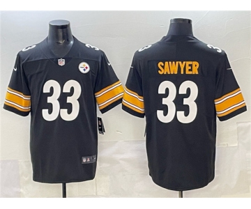 Men's Pittsburgh Steelers #33 Jack Sawyer Black 2025 Vapor Limited Football Stitched Jersey