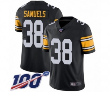 Men's Pittsburgh Steelers #38 Jaylen Samuels Black Alternate Vapor Untouchable Limited Player 100th Season Football Jersey
