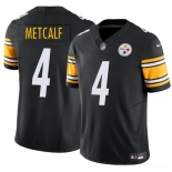 Men's Pittsburgh Steelers #4 DK Metcalf Black 2024 F.U.S.E. Vapor Untouchable Limited Football Stitched Jersey