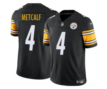 Men's Pittsburgh Steelers #4 DK Metcalf Black 2024 F.U.S.E. Vapor Untouchable Limited Football Stitched Jersey