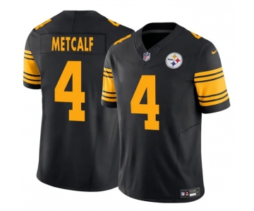 Men's Pittsburgh Steelers #4 DK Metcalf Black 2025 F.U.S.E. Color Rush Vapor Untouchable Limited Football Stitched Jersey