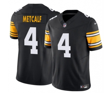 Men's Pittsburgh Steelers #4 DK Metcalf Black 2025 F.U.S.E. Vapor Untouchable Limited Football Stitched Jersey
