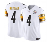 Men's Pittsburgh Steelers #4 DK Metcalf White 2024 F.U.S.E. Vapor Untouchable Limited Football Stitched Jersey