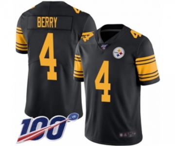 Men's Pittsburgh Steelers #4 Jordan Berry Limited Black Rush Vapor Untouchable 100th Season Football Jersey