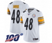 Men's Pittsburgh Steelers #48 Bud Dupree White Vapor Untouchable Limited Player 100th Season Football Jersey