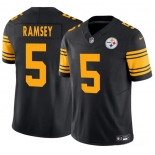 Men's Pittsburgh Steelers #5 Jalen Ramsey Black 2025 F.U.S.E. Color Rush Vapor Limited Football Stitched Jersey