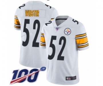 Men's Pittsburgh Steelers #52 Mike Webster White Vapor Untouchable Limited Player 100th Season Football Jersey