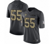 Men's Pittsburgh Steelers #55 Devin Bush Limited Black 2016 Salute to Service Football Jersey
