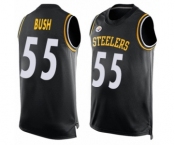 Men's Pittsburgh Steelers #55 Devin Bush Limited Black Player Name & Number Tank Top Football Jersey