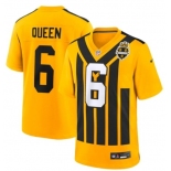 Men's Pittsburgh Steelers #6 Patrick Queen Gold 1933 Throwback Alternate Stitched Football Jersey Men's Pittsburgh Steelers #6 Patrick Queen Gold 1933 Throwback Alternate Stitched Football Jersey