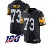 Men's Pittsburgh Steelers #73 Ramon Foster Black Alternate Vapor Untouchable Limited Player 100th Season Football Jersey