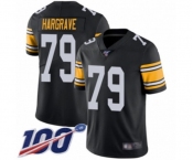 Men's Pittsburgh Steelers #79 Javon Hargrave Black Alternate Vapor Untouchable Limited Player 100th Season Football Jersey