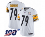 Men's Pittsburgh Steelers #79 Javon Hargrave White Vapor Untouchable Limited Player 100th Season Football Jersey