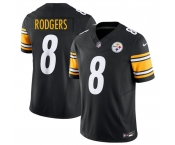Men's Pittsburgh Steelers #8 Aaron Rodgers Black 2025 F.U.S.E. Vapor Limited Football Stitched Jersey