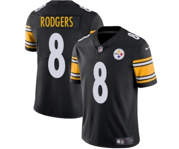 Men's Pittsburgh Steelers #8 Aaron Rodgers Black 2025 Vapor Limited Football Stitched Jersey