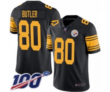Men's Pittsburgh Steelers #80 Jack Butler Limited Black Rush Vapor Untouchable 100th Season Football Jersey