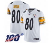Men's Pittsburgh Steelers #80 Jack Butler White Vapor Untouchable Limited Player 100th Season Football Jersey