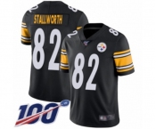 Men's Pittsburgh Steelers #82 John Stallworth Black Team Color Vapor Untouchable Limited Player 100th Season Football Jersey