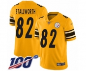 Men's Pittsburgh Steelers #82 John Stallworth Limited Gold Inverted Legend 100th Season Football Jersey