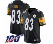 Men's Pittsburgh Steelers #83 Louis Lipps Black Team Color Vapor Untouchable Limited Player 100th Season Football Jersey