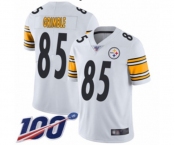 Men's Pittsburgh Steelers #85 Xavier Grimble White Vapor Untouchable Limited Player 100th Season Football Jersey