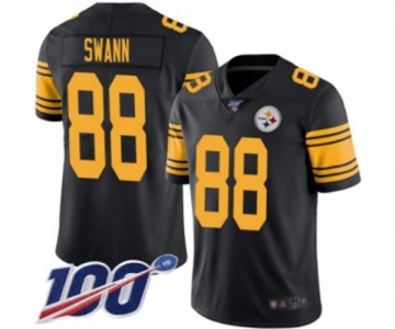 Men's Pittsburgh Steelers #88 Lynn Swann Limited Black Rush Vapor Untouchable 100th Season Football Jersey