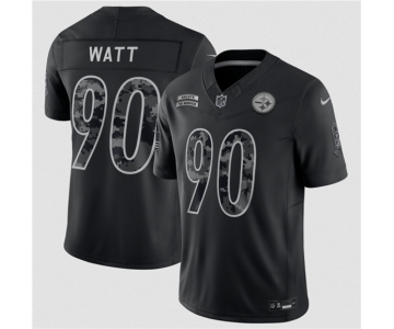 Men's Pittsburgh Steelers #90 T.J. Watt Black F.U.S.E. 2026 Salute to Service Limited Football Stitched Jersey