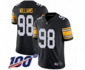 Men's Pittsburgh Steelers #98 Vince Williams Black Alternate Vapor Untouchable Limited Player 100th Season Football Jersey