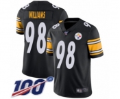 Men's Pittsburgh Steelers #98 Vince Williams Black Team Color Vapor Untouchable Limited Player 100th Season Football Jersey