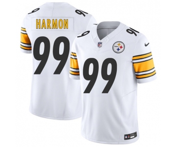 Men's Pittsburgh Steelers #99 Derrick Harmon White 2025 Draft F.U.S.E. Vapor Limited Football Stitched Jersey