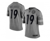 Nike Pittsburgh Steelers #19 JuJu Smith-Schuster Gray Men Stitched NFL Limited Gridiron Gray Jersey
