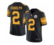 Nike Pittsburgh Steelers #2 Mason Rudolph Black Men Stitched NFL Limited Rush Jersey