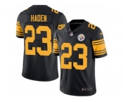 Nike Pittsburgh Steelers #23 Joe Haden Black Men Stitched NFL Limited Rush Jersey