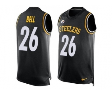 Nike Pittsburgh Steelers #26 Le'Veon Bell Black Team Color Men's Stitched NFL Limited Tank Top Jersey