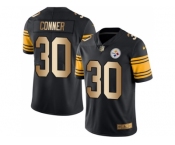 Nike Pittsburgh Steelers #30 James Conner Black Men Stitched NFL Limited Gold Rush Jersey
