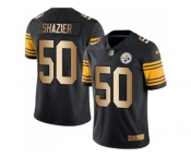 Nike Pittsburgh Steelers #50 Ryan Shazier Black Men Stitched NFL Limited Gold Rush Jersey