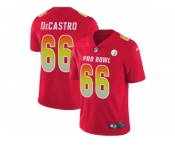 Nike Pittsburgh Steelers #66 David DeCastro Red Men Stitched NFL Limited AFC 2018 Pro Bowl Jersey