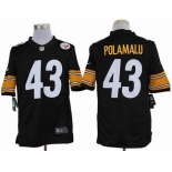 nike nfl jerseys pittsburgh steelers #43 polamalu black[nike limited]