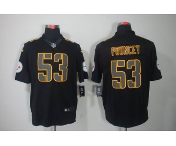 nike nfl jerseys pittsburgh steelers #53 pouncey black[nike impact limited]