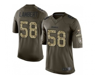 nike nfl jerseys pittsburgh steelers #58 lambert army green[nike Limited Salute To Service]