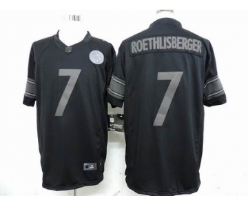 nike nfl jerseys pittsburgh steelers #7 roethlisberger black[drenched limited]
