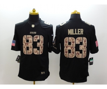 nike nfl jerseys pittsburgh steelers #83 miller black [salute to service limited]